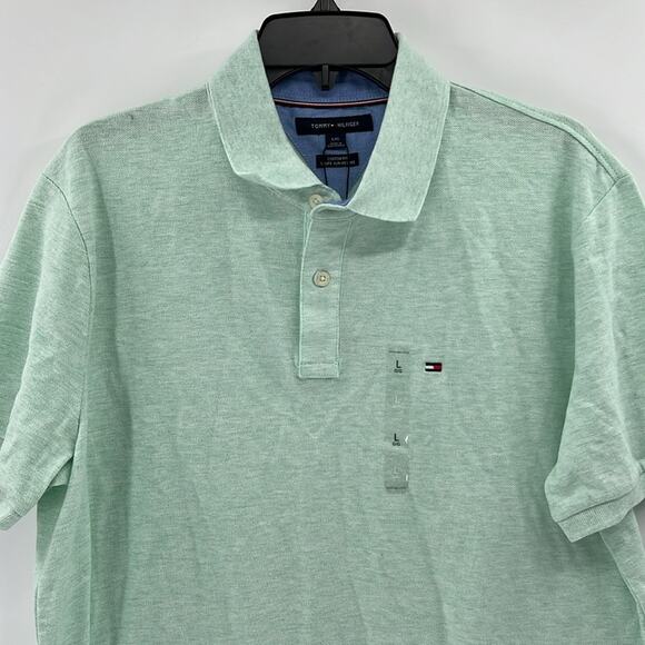 Tommy Hilfiger Men's Custom Fit Ivy Polo - Limpet Shell Heather - Large - NWT - Picture 2 of 6
